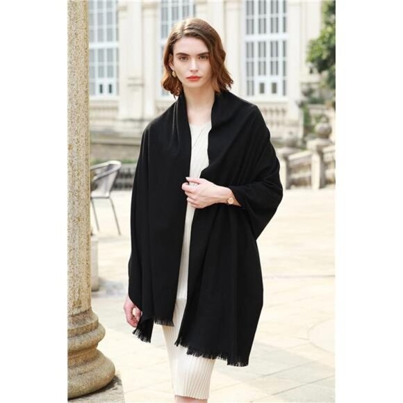 RIIQIICHY Scarfs for Women Pashmina Shawl Wraps for Evening Dresses Women Scarf - Picture 5 of 7